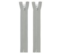 sourcing map 2pcs #5 Sewing Jacket Zippers 8 Inch Resin Coats Replacement Coil Zipper for DIY Craft Bag Garment Home Textile Clothes, Grey