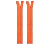 sourcing map 2pcs #5 Sewing Jacket Zippers 9 Inch Resin Coats Replacement Coil Zipper for DIY Craft Bag Garment Home Textile Clothes, Orange Red