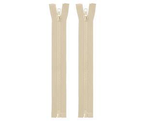 sourcing map 2pcs #5 Sewing Jacket Zippers 9 Inch Resin Coats Replacement Coil Zipper for DIY Craft Bag Garment Home Textile Clothes, Beige