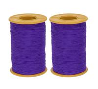 sourcing map 2pcs 500m Shirring Elastic for Sewing 0.5mm Thickness Shearing Elastic Elastic Sewing Thread Stretch Stretchy Cord for Embroidery Cuffs Sewing Machine Jewelry Making, Dark Purple