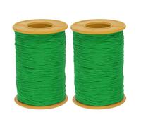 sourcing map 2pcs 500m Shirring Elastic for Sewing 0.5mm Thickness Shearing Elastic Elastic Sewing Thread Stretch Stretchy Cord for Embroidery Cuffs Sewing Machine Jewelry Making, Grass Green