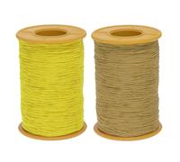 sourcing map 2pcs 500m Shirring Elastic for Sewing 0.5mm Thickness Shearing Elastic Elastic Sewing Thread Stretch Stretchy Cord for Embroidery Cuffs Sewing Machine, Yellow & Light Brown
