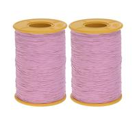 sourcing map 2pcs 500m Shirring Elastic for Sewing 0.5mm Thickness Shearing Elastic Elastic Sewing Thread Stretch Stretchy Cord for Embroidery Cuffs Sewing Machine Jewelry Making, Light Pink