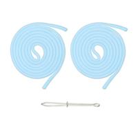 sourcing map 2pcs 53inch Drawstring Cords Replacement Drawstring Hoodie String Sewing Tool with Easy Threader for Hoodie Sweatpants Jackets Pants Hats Coats Bags, Sky Blue