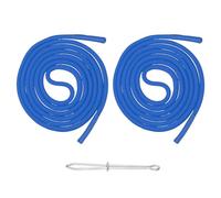sourcing map 2pcs 53inch Drawstring Cords Replacement Drawstring Hoodie String Sewing Tool with Easy Threader for Hoodie Sweatpants Jackets Pants Hats Coats Bags, Sapphire Blue
