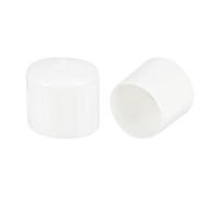 sourcing map 2pcs 54mm(2 1/8") Rubber End Caps, Round Vinyl Plug Insert Plastic End Caps for Tubing, Fence, Pipe Post, Furniture, Railing, White