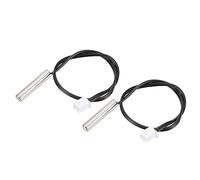 sourcing map 2pcs 5K Temperature Sensor Probe, Stainless Steel NTC Thermal Sensor Probe 200mm Digital Thermometer Extension Cable