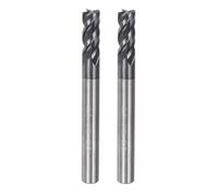 sourcing map 2pcs 5mm Dia 5mm Shank Square Nose End Mill 4 Flutes HRC45 Carbide AlTiN Coated CNC Router Bits Cutter Tools for End Milling CNC Machining