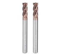 sourcing map 2pcs 5mm Dia 5mm Shank Square Nose End Mill 4 Flutes HRC55 Carbide AlTiN Coated CNC Router Bits Cutter Tools for End Milling CNC Machining