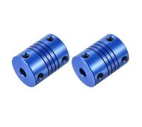 sourcing map 2Pcs 5mm to 9mm Aluminum Alloy Shaft Coupling L25xD19 Flexible Coupler with Screws Beam for 3D Printer CNC Machine DIY Encoders and Motors Shaft,Blue