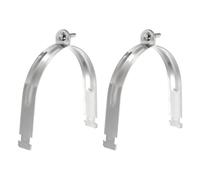 sourcing map 2pcs 6-1/4" EMT Strut Clamp 7.87" Length Universal 304 Stainless Steel Galvanized Strut Channel Accessory Conduit Clamp with Bolt and Nut for EMT Pipe Rigid Conduit, Silver