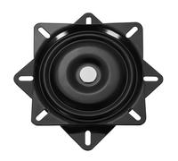 sourcing map 2Pcs 6.3" Bar Stool Swivel Replacement, 360° Rotation Lazy Susan Turntable, Square Semi-Ball Bearing Seat Swivel Base Mount Plate for Recliner Chair or Table, Black (160x1.5mm)