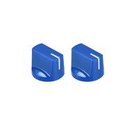 sourcing map 2Pcs 6.4mm Shaft Hole Guitar Ampere Effect Pedal Knobs Pointer Control Knobs with Set Screw Blue