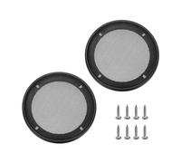 sourcing map 2pcs 6.5" Grill Mesh Decorative Circle Woofer Guard Protector Cover Parts Black