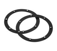 sourcing map 2Pcs 6.5 Inch Rotating Swivel Stand with Steel Ball Bearings, Lazy Susan Base Turntable Bearing Plate Round Table Swivel Base for Home Kitchen, Black, 7 Balls