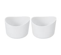 sourcing map 2pcs 6.5cm Protective Silicone Boot Sleeve for 12-24 oz, Water Bottle Bottom Silicone Anti-Slip Sleeve Cover, Irregular Shape Cup Accessories, White