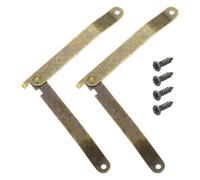 sourcing map 2Pcs 6.77"x0.43" Folding Support Lid Hinges, Lift Up Lid Stay Hinge, 180 Degree Rotatable Metal Retro Hinges with Screws for Wooden Cases Boxes Display Trunk Chest, Bronze