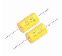 sourcing map 2Pcs 6.8uf Frequency Divider Capacitor, 250V Axial Audio Speaker Crossover MKP Film Capacitor