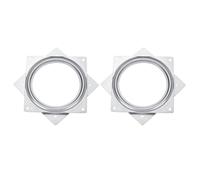 sourcing map 2Pcs 6" Bar Stool Swivel Replacement, 360° Rotation Lazy Susan Turntable, Square Ball Bearing Seat Swivel Base Mount Plate for Recliner Chair or Table, Silver (155x8mm)