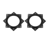 sourcing map 2Pcs 6" Bar Stool Swivel Replacement, 360° Rotation Lazy Susan Turntable, Square Ball Bearing Seat Swivel Base Mount Plate for Recliner Chair or Table, Black (155x8mm)