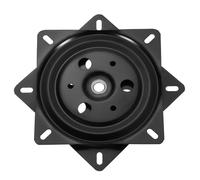 sourcing map 2Pcs 6" Bar Stool Swivel Replacement, 360° Rotation Lazy Susan Turntable, Square Semi-Ball Bearing Seat Swivel Base Mount Plate for Recliner Chair or Table, Black (150x1mm)