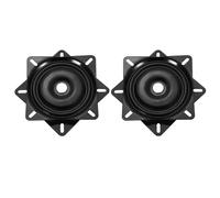 sourcing map 2Pcs 6" Bar Stool Swivel Replacement, 360° Rotation Lazy Susan Turntable, Square Semi-Ball Bearing Seat Swivel Base Mount Plate for Recliner Chair or Table, Black (154x2mm)