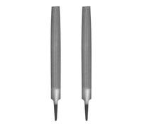 sourcing map 2pcs 6" Half Round Medium Cut File Double Cut Teeth Bastard Metal File High Carbon Steel T12 Without Handle for Metal Wood Tool Sharpener, Gray
