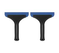 sourcing map 2Pcs 6 Inch Shower Squeegee for Glass Doors, All-Purpose Bath Squeegee with Handle for Bathroom Window Mirror Car Glass, Black/Blue