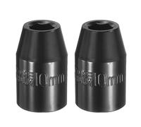 sourcing map 2pcs 6 Point Impact Socket 10mm Shallow Metric Hex Socket 1/2" Square Drive Electrophoretic Coating CR-V Steel for Industrial Grade Spindle Axle Nut Socket, Black