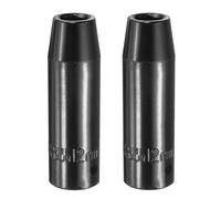 sourcing map 2pcs 6 Points Impact Socket 12mm Shallow Metric Hex Socket 1/2" Square Drive Electrophoretic Coating CR-V Steel for Industrial Grade Spindle Axle Nut Socket, Black