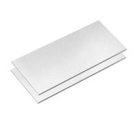 sourcing map 2Pcs 6061 Aluminum Sheet, 100mm x 50mm Rectangle Aluminum Plate 3mm Thick Flat Metal Stock for Industry Welding Crafting