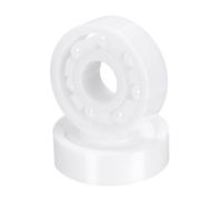 sourcing map 2Pcs 608 Full Ceramic Bearing 8 x 22 x 7mm Smooth Zirconia Ceramic Bearing (Z2, ABEC3)