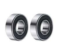 sourcing map 2pcs 6202-5/8-2RS Deep Groove Ball Bearings 0.620 x 1.378 x 0.432 Inch Chrome Steel Bearing Double Sealed ABEC3 ZV2 Bearings