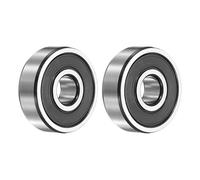 sourcing map 2Pcs 6301-2RS Deep Groove Ball Bearings, 12x37x12 mm High Speed Double Rubber Seal Bearings Pre-Lubricated and Stable for Industrial Machinery Repairs 3D Project