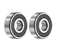sourcing map 2Pcs 6302-2RS Deep Groove Ball Bearings, 15x42x13 mm High Speed Double Rubber Seal Bearings Pre-Lubricated and Stable for Industrial Machinery Repairs 3D Project