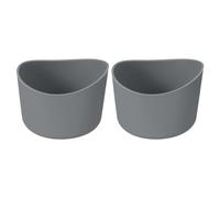 sourcing map 2pcs 6cm Protective Silicone Boot Sleeve for 12-24 oz, Water Bottle Bottom Silicone Anti-Slip Sleeve Cover, Irregular Shape Cup Accessories, Dark Gray