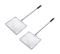 sourcing map 2pcs 6inch Wide Blue White Nylon Mesh Fish Landing Cleaning Net for Aquarium