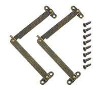 sourcing map 2Pcs 7.36"x0.35" Folding Support Lid Hinges, Lift Up Lid Stay Hinge, 180 Degree Rotatable Metal Retro Hinges with Screws for Wooden Cases Boxes Display Trunk Chest, Bronze