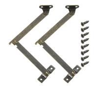 sourcing map 2Pcs 7.36"x0.47" Folding Support Lid Hinges, Lift Up Lid Stay Hinge, 180 Degree Rotatable Metal Retro Hinges with Screws for Wooden Cases Boxes Display Trunk Chest, Bronze