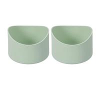 sourcing map 2pcs 7.5cm Protective Silicone Boot Sleeve for 12-24 oz, Water Bottle Bottom Silicone Anti-Slip Sleeve Cover, Irregular Shape Cup Accessories, Light Green