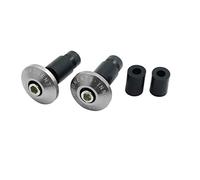 sourcing map 2pcs 7/8" 22mm Titanium Tone Motorcycle Handlebar Grip Bar End Slider Caps Plugs