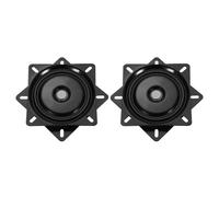 sourcing map 2Pcs 7" Bar Stool Swivel Replacement, 360° Rotation Lazy Susan Turntable, Square Ball Bearing Seat Swivel Base Mount Plate for Recliner Chair or Table, Black (175x2mm)