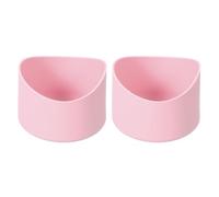 sourcing map 2pcs 7cm Protective Silicone Boot Sleeve for 12-24 oz, Water Bottle Bottom Silicone Anti-Slip Sleeve Cover, Irregular Shape Cup Accessories, Pink