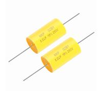 sourcing map 2Pcs 8.2uf Frequency Divider Capacitor, 250V Axial Audio Speaker Crossover MKP Film Capacitor