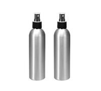 sourcing map 2pcs 8.5oz/250ml Aluminium Spray Bottle with Black Fine Mist Sprayer, Empty Refillable Container Travel Bottle