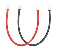 sourcing map 2PCS 8 AWG Battery Cable, 1ft Pure Copper Battery Inverter Cables with 5/16" Ring Terminals for Marine Solar Boat Car RV, Red Black