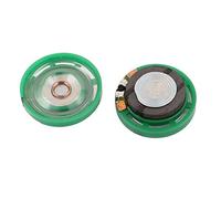 sourcing map 2Pcs 8 Ohm 0.25W 29mm Dia External Magnet Mini Loudspeaker Horn Green