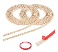 sourcing map 2Pcs 9.84ft Flexible Molding Trim, 20mm Width Peel and Stick Bead Wall Trim for Window Frame Bathroom Mirror Border Cabinet TV Wall Edge Decorative, Yellow