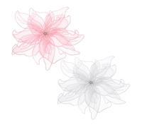 sourcing map 2pcs 9 Inch Large Satin Fabric Flower Brooch for Women Organza Elegant Floral Flower Brooches for Wedding Dance Party Clothes Dress Hat Accessories, White, Pink