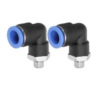 sourcing map 2pcs 90 Push to Connect Fittings G 12mm Tube OD x 1/8" NPT Male Thread Elbow Fitting Quick Connect Air Hose Pneumatic Push Lock Connector for Water Gas Oil Pipe